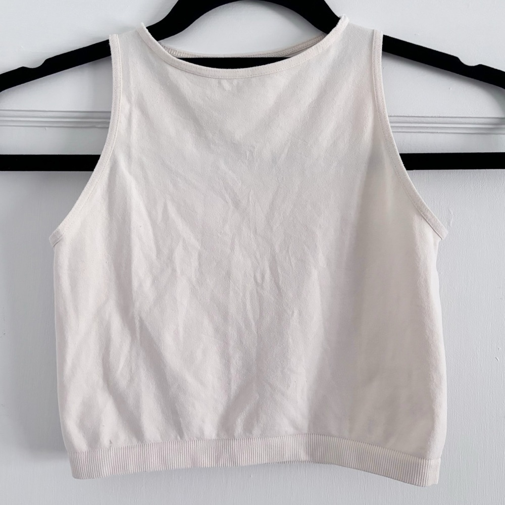 Free People One to Watch Seamless Micro Crop Tank Ivory XS/S